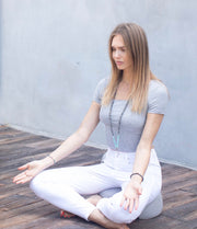mala beads, mala necklace, labradorite, amazonite, pyrite, clear quartz